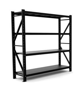 Matte black shelf multi-level home