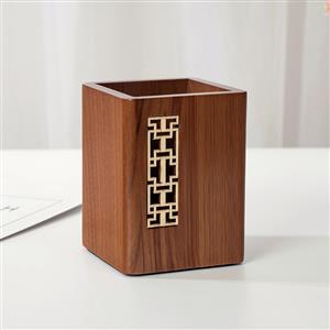 Chinese style creative light luxury high-end Chinese wooden pen holder
